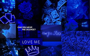 Dark Blue Laptop Aesthetic, aesthetic blue laptop HD wallpaper