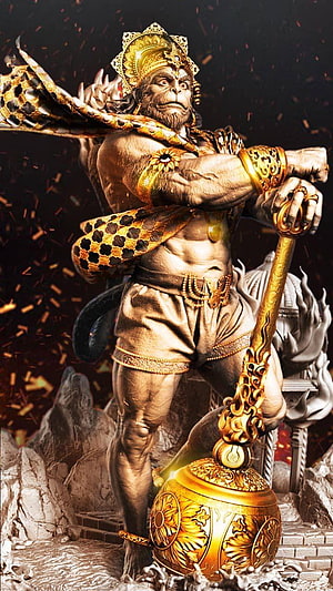 Lord Hanuman bless your life with happiness and peace, bajrangbali HD phone wallpaper