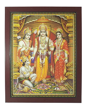 Buy Lord Ram Laxman Sita Hanuman Frame, ram sita hanuman HD phone wallpaper