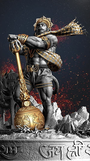 Jai Shri Ram Ji, Jai Hanuman Ji, hanuman 3d HD phone wallpaper