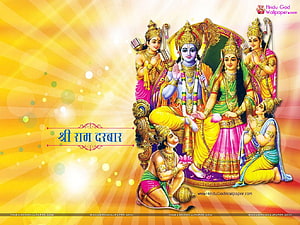 Lord Ram Darbar Size HD wallpaper