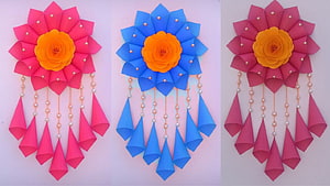 PAPER CRAFT!!! WALL HANGING CRAFT IDEAS!! ROOM DECORATION/DIY ART AND CR..., paper crafts HD wallpaper