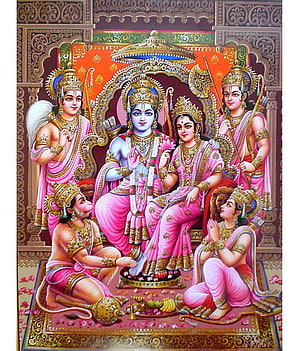 MAHALAXMI ART & CRAFT GOD'S RAM DARBAR Paper Wall Poster Without, ram darbar mobile HD phone wallpaper