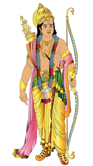 Standing Lord Rama 1080 x 1920, lord rama animated HD phone wallpaper
