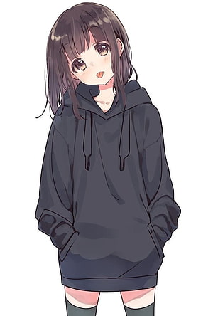 ] Cute Anime Girl, anime attitude girl HD phone wallpaper