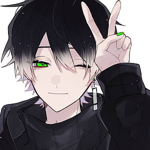 Anime PFP Boy Peace Sign HD phone wallpaper