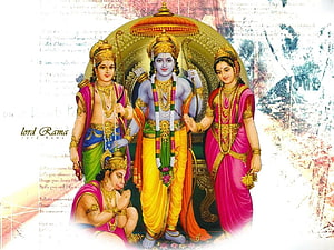 Hanuman In Which They Are Sitting With Ram, lord sri rama HD wallpaper