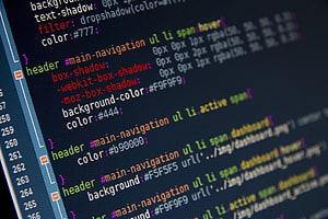 Computer console, syntax highlighting, code, color codes, CSS HD wallpaper