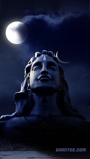 adiyogi lord shiva beruhigende nacht ... ghantee, adiyogi shiva HD-Handy-Hintergrundbild