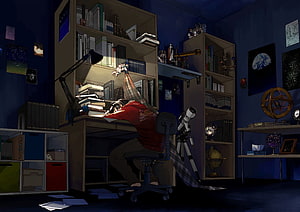 Anime Study HD wallpaper