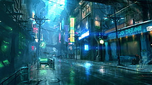 Lofi Rain, anime rain HD wallpaper