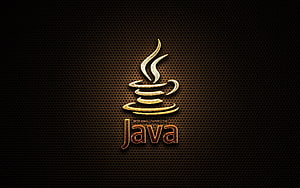 Logotipo de brillo de Java, lenguaje de programación, cuadrícula, logotipo de Java fondo de pantalla